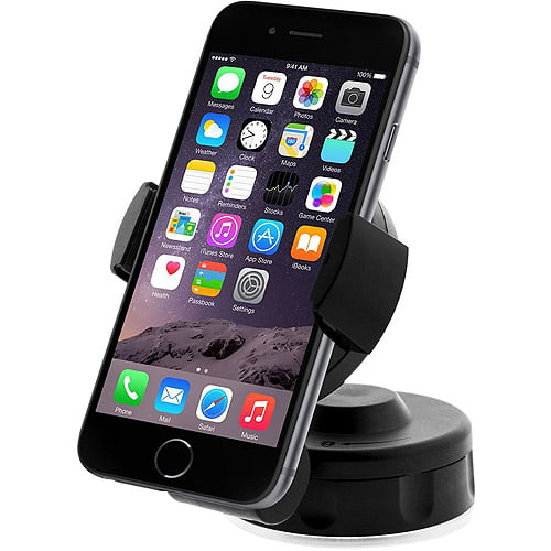 Phone Holder for Car Dashboard Windshield Stand 360° Rotation Stretchable One Touch Car Phone Mount Compatible for iPhone 8 Plus X XR XS MAX 7 6s Samsung S10 S8 S9 Plus S7 Note 9 8 LG G5 G6 Nexus 5X 